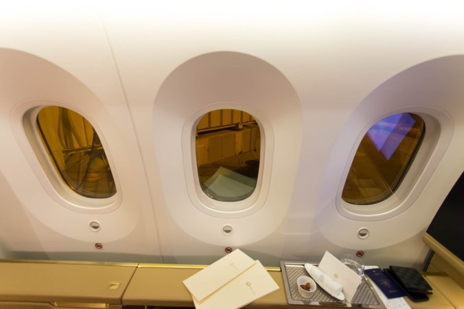 Etihad 787 First Class Seat 2A Windows 